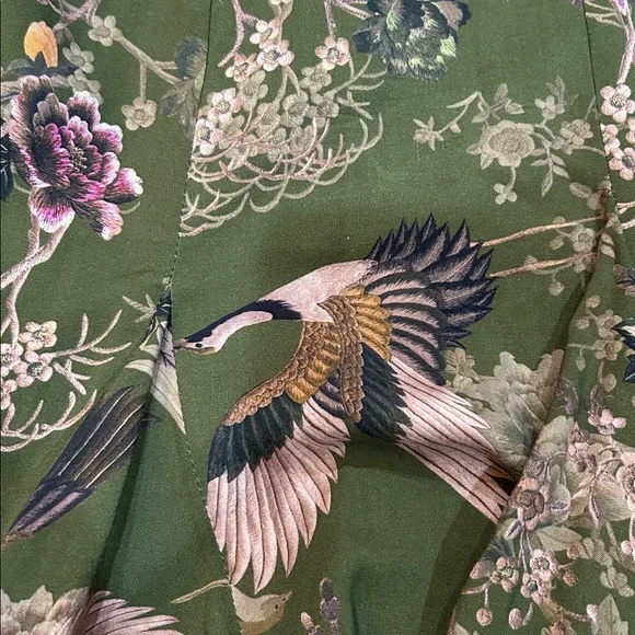 All Saints Keeley Peggy Dress 6 Mini Fit and Flare Crane Print - Picture 16 of 16